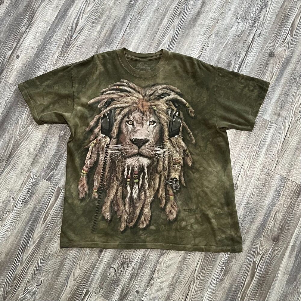 The Mountains 2011 "Manimals" Rastafarian Lion Tee L